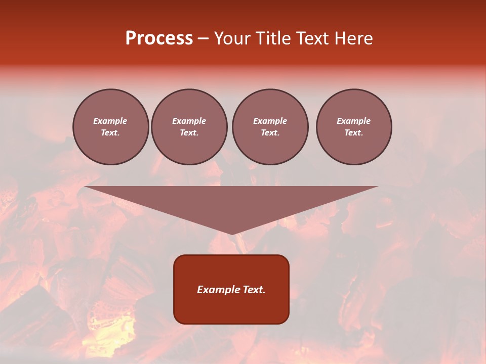 A Close Up Of A Fire With Rocks In It PowerPoint Template