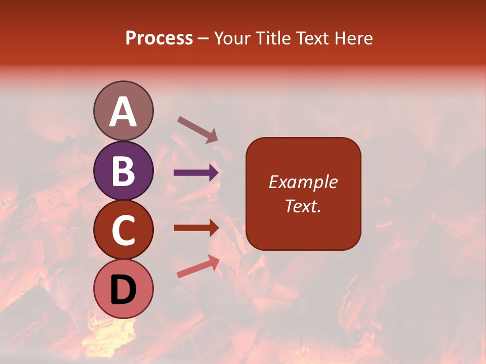 A Close Up Of A Fire With Rocks In It PowerPoint Template