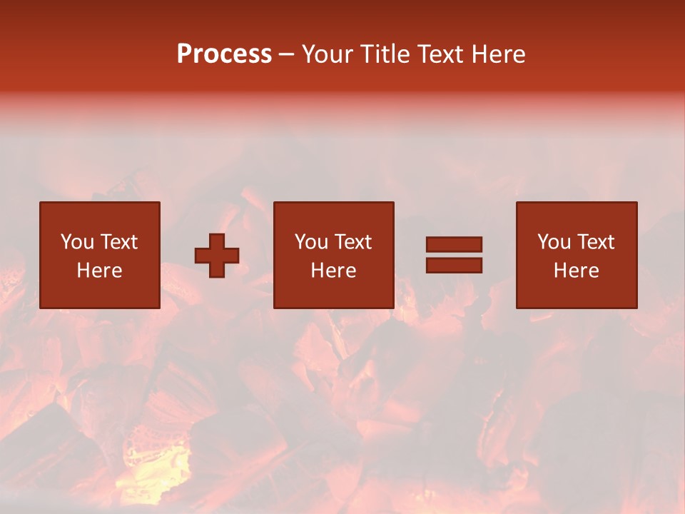 A Close Up Of A Fire With Rocks In It PowerPoint Template