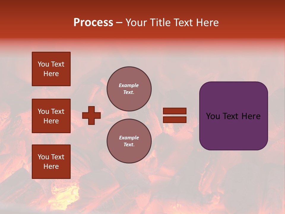 A Close Up Of A Fire With Rocks In It PowerPoint Template