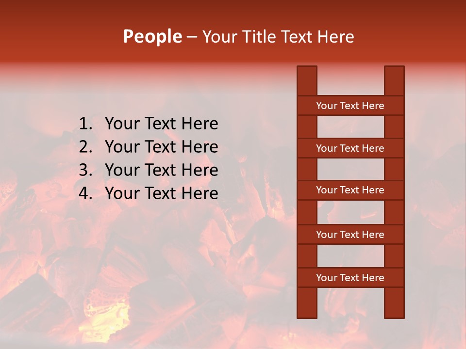 A Close Up Of A Fire With Rocks In It PowerPoint Template