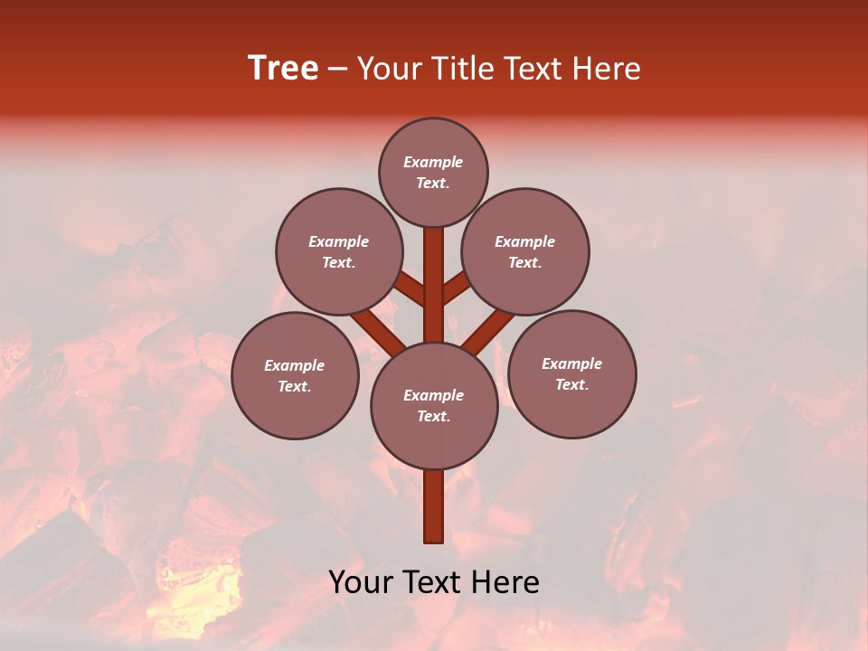 A Close Up Of A Fire With Rocks In It PowerPoint Template