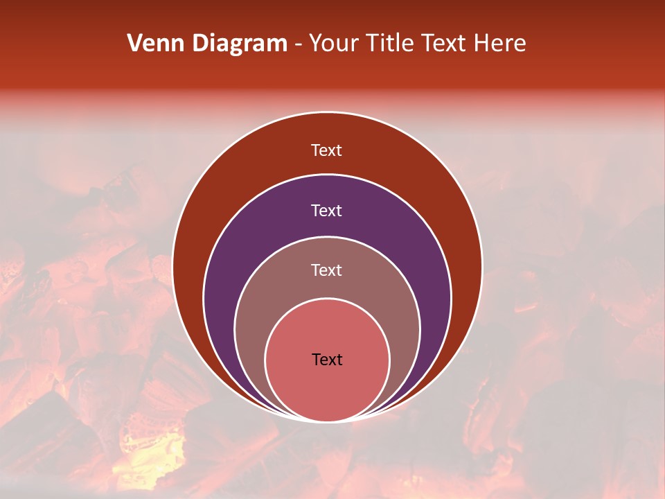 A Close Up Of A Fire With Rocks In It PowerPoint Template