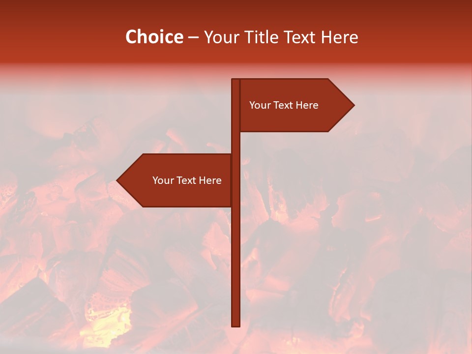 A Close Up Of A Fire With Rocks In It PowerPoint Template