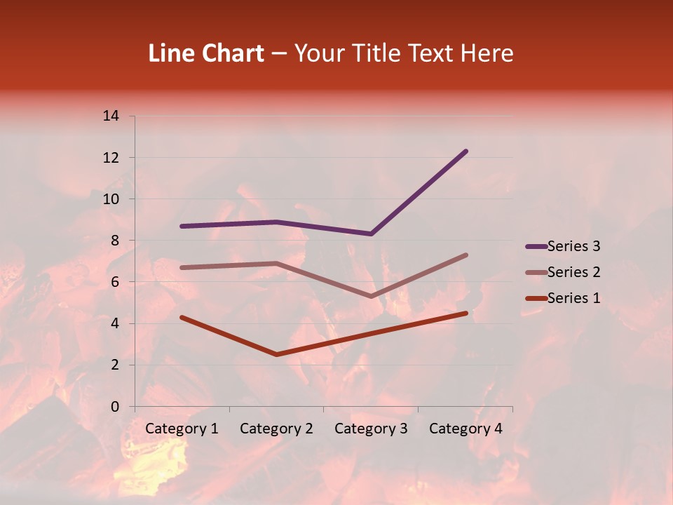 A Close Up Of A Fire With Rocks In It PowerPoint Template