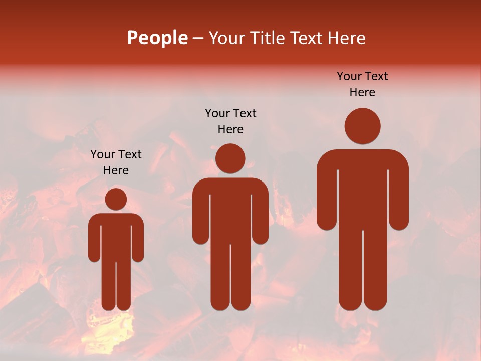 A Close Up Of A Fire With Rocks In It PowerPoint Template