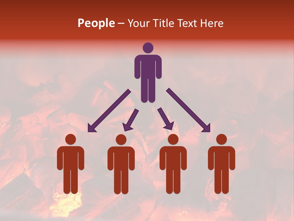 A Close Up Of A Fire With Rocks In It PowerPoint Template