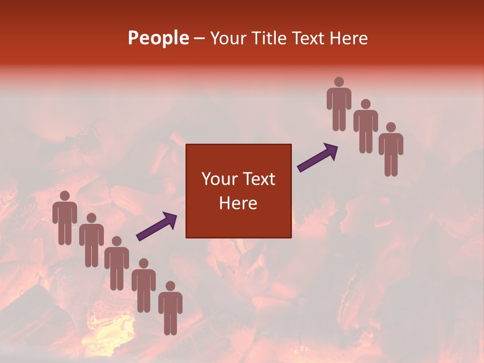 A Close Up Of A Fire With Rocks In It PowerPoint Template