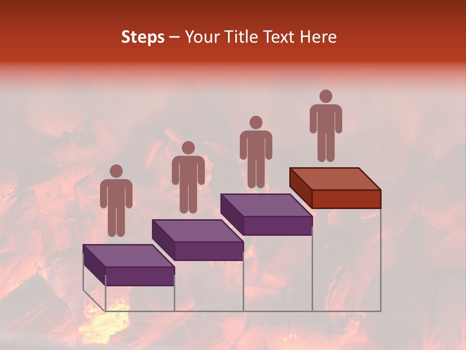 A Close Up Of A Fire With Rocks In It PowerPoint Template