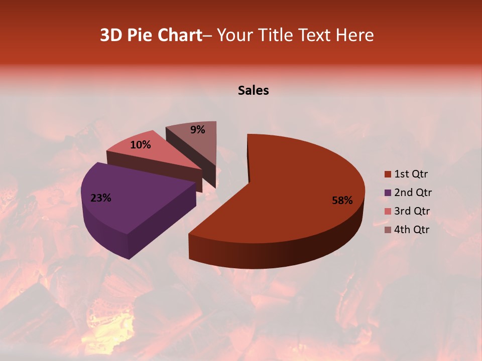A Close Up Of A Fire With Rocks In It PowerPoint Template