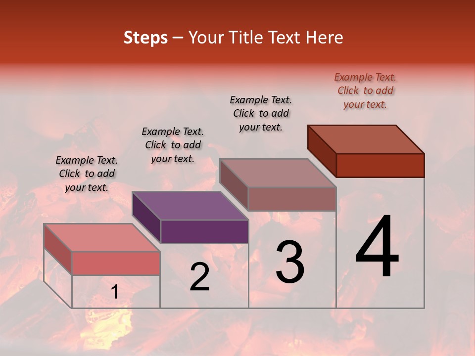 A Close Up Of A Fire With Rocks In It PowerPoint Template