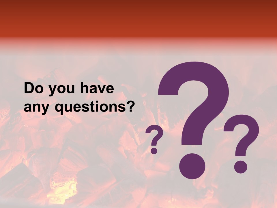 A Close Up Of A Fire With Rocks In It PowerPoint Template
