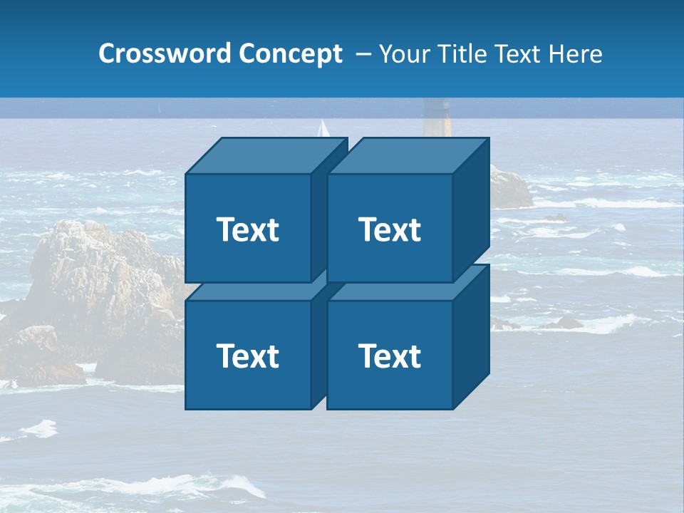 A Lighthouse In The Middle Of A Body Of Water PowerPoint Template
