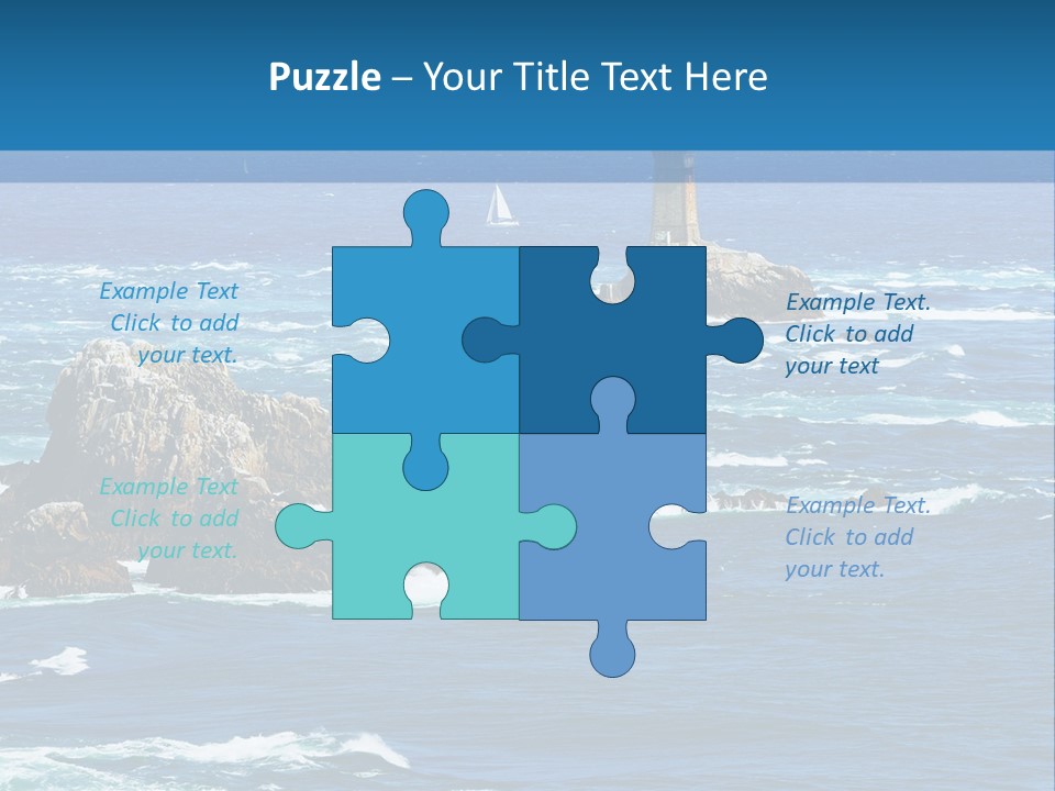 A Lighthouse In The Middle Of A Body Of Water PowerPoint Template
