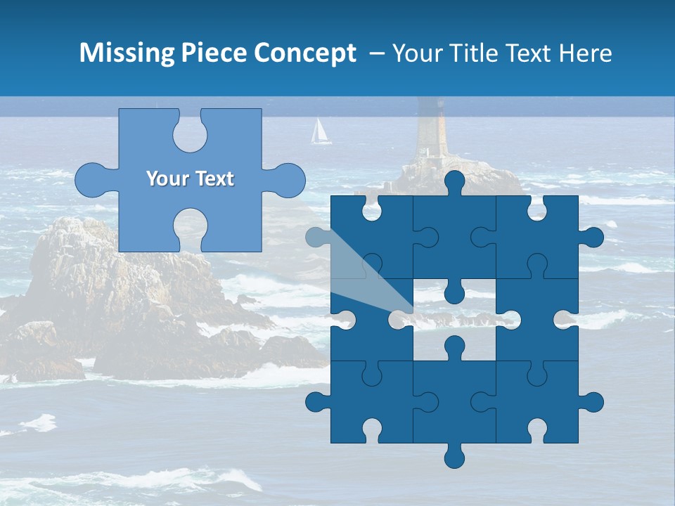 A Lighthouse In The Middle Of A Body Of Water PowerPoint Template