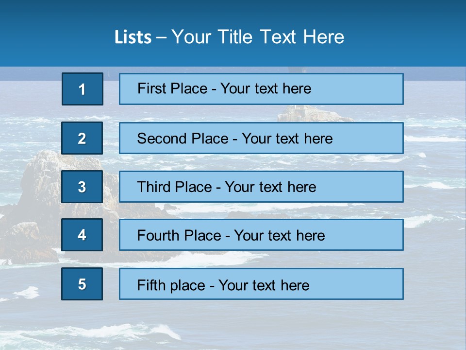A Lighthouse In The Middle Of A Body Of Water PowerPoint Template