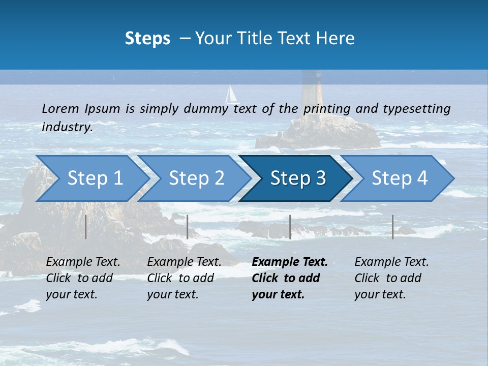 A Lighthouse In The Middle Of A Body Of Water PowerPoint Template