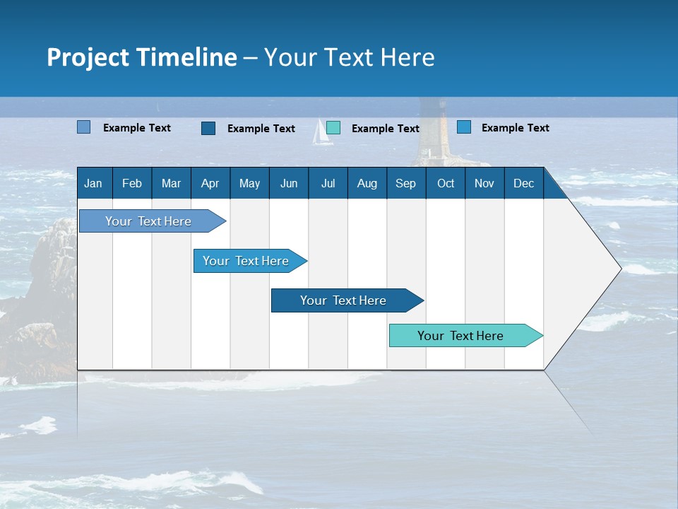 A Lighthouse In The Middle Of A Body Of Water PowerPoint Template