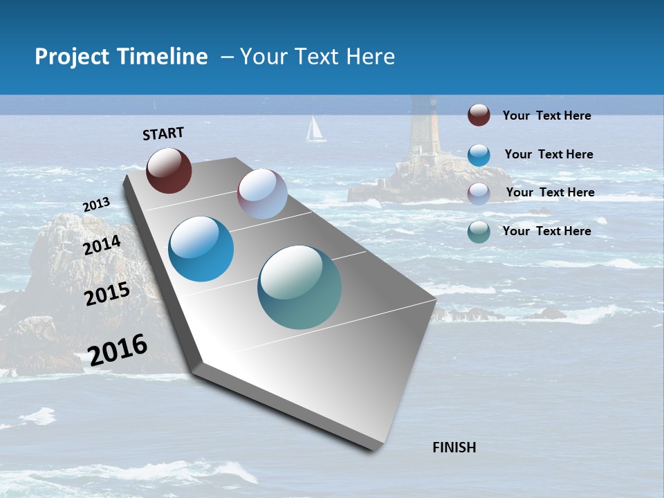 A Lighthouse In The Middle Of A Body Of Water PowerPoint Template