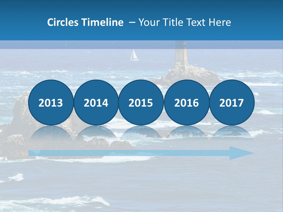 A Lighthouse In The Middle Of A Body Of Water PowerPoint Template