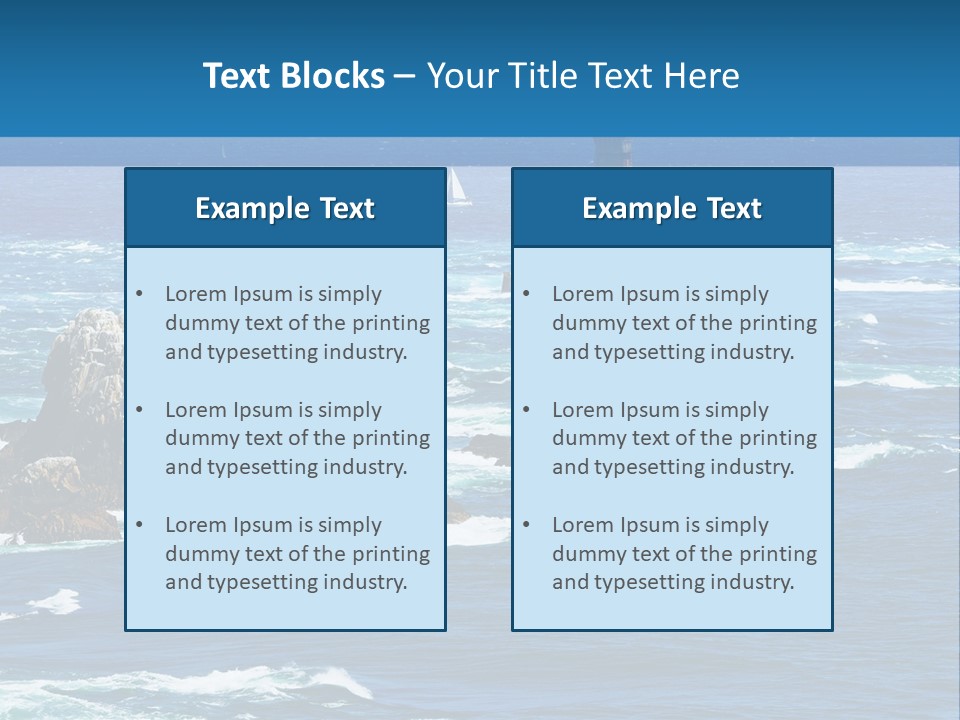 A Lighthouse In The Middle Of A Body Of Water PowerPoint Template