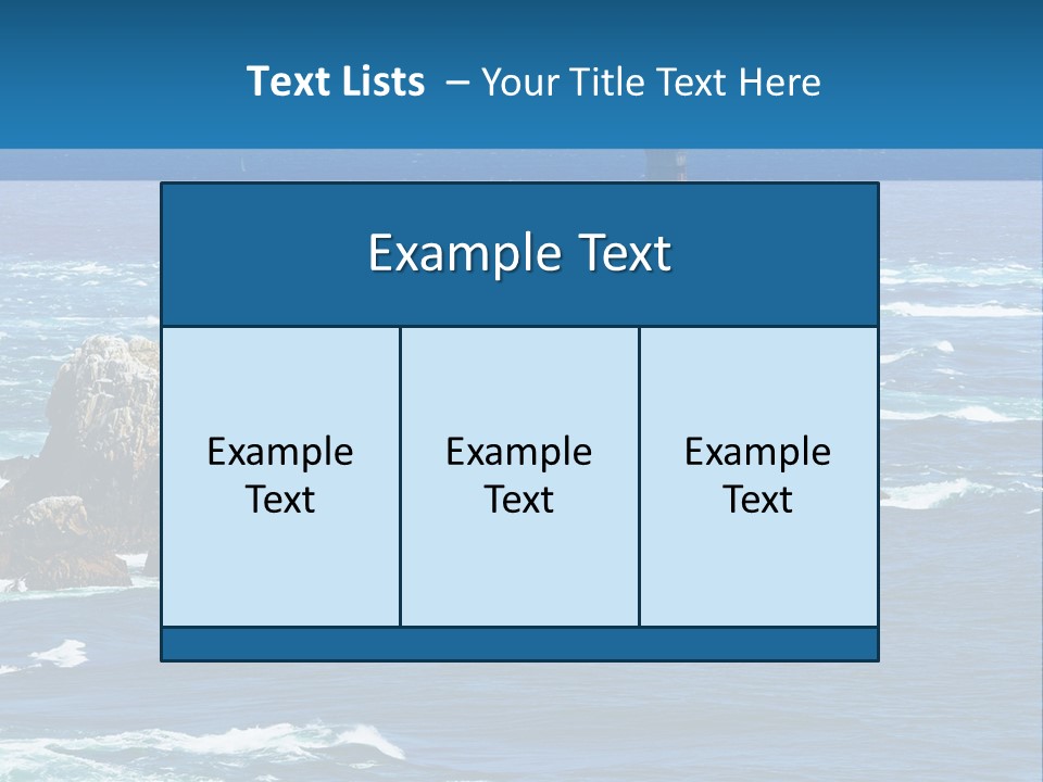 A Lighthouse In The Middle Of A Body Of Water PowerPoint Template