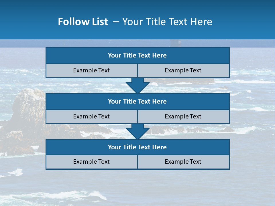 A Lighthouse In The Middle Of A Body Of Water PowerPoint Template