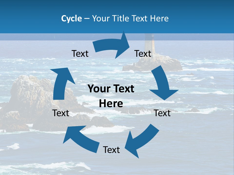 A Lighthouse In The Middle Of A Body Of Water PowerPoint Template