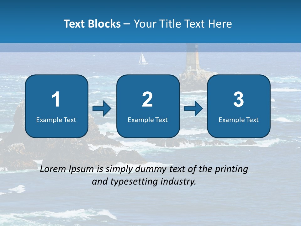 A Lighthouse In The Middle Of A Body Of Water PowerPoint Template