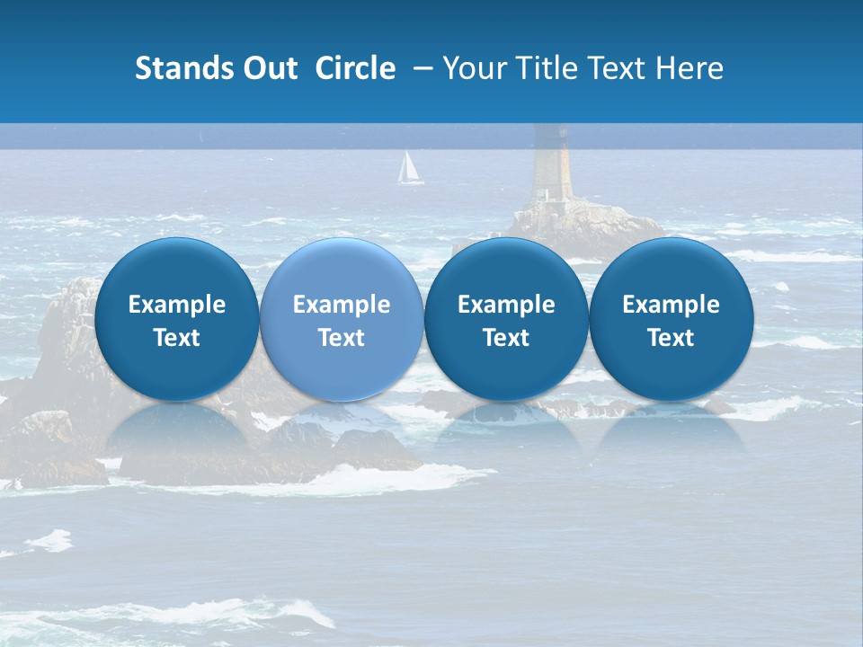 A Lighthouse In The Middle Of A Body Of Water PowerPoint Template