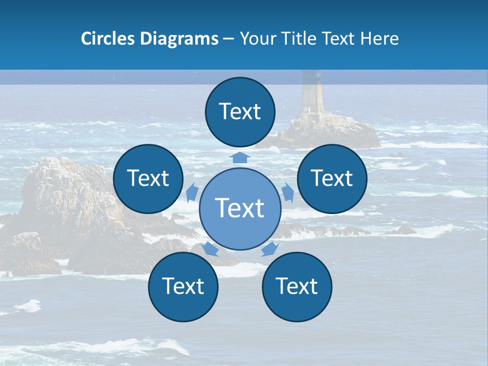 A Lighthouse In The Middle Of A Body Of Water PowerPoint Template