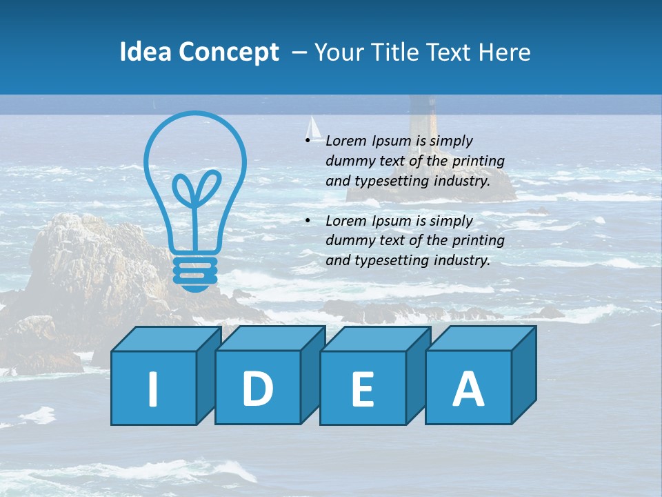 A Lighthouse In The Middle Of A Body Of Water PowerPoint Template