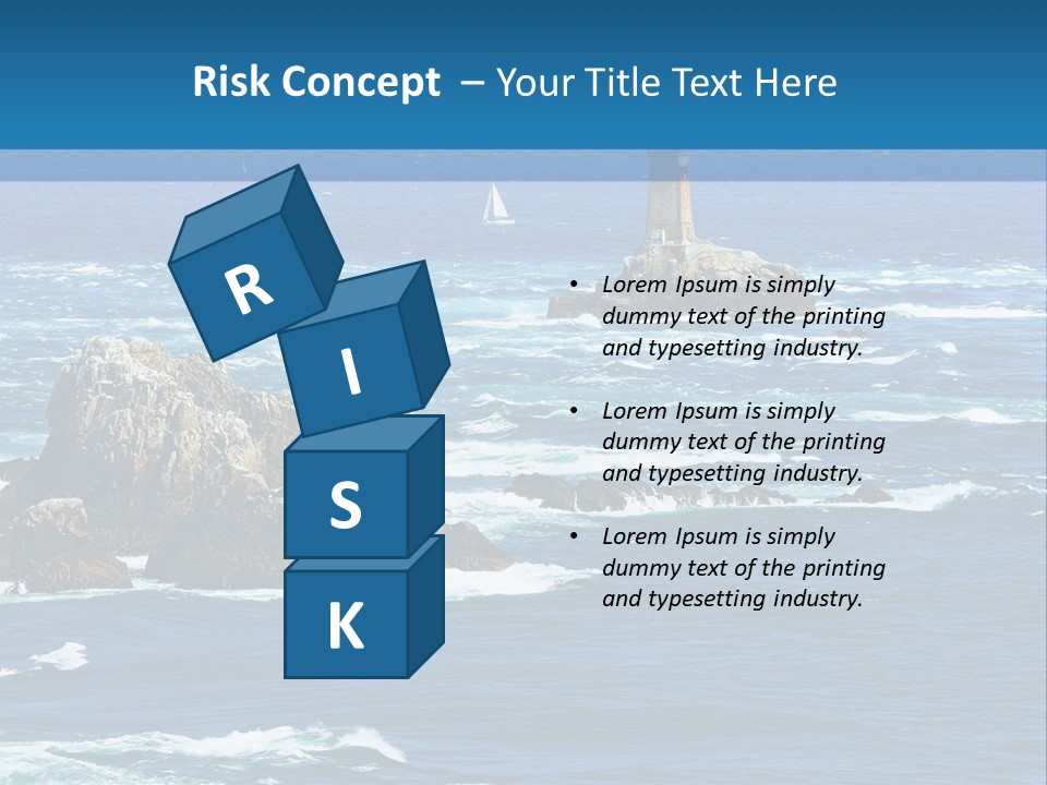 A Lighthouse In The Middle Of A Body Of Water PowerPoint Template