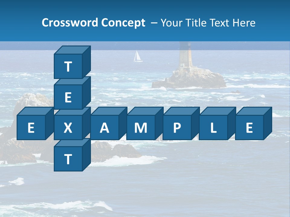 A Lighthouse In The Middle Of A Body Of Water PowerPoint Template