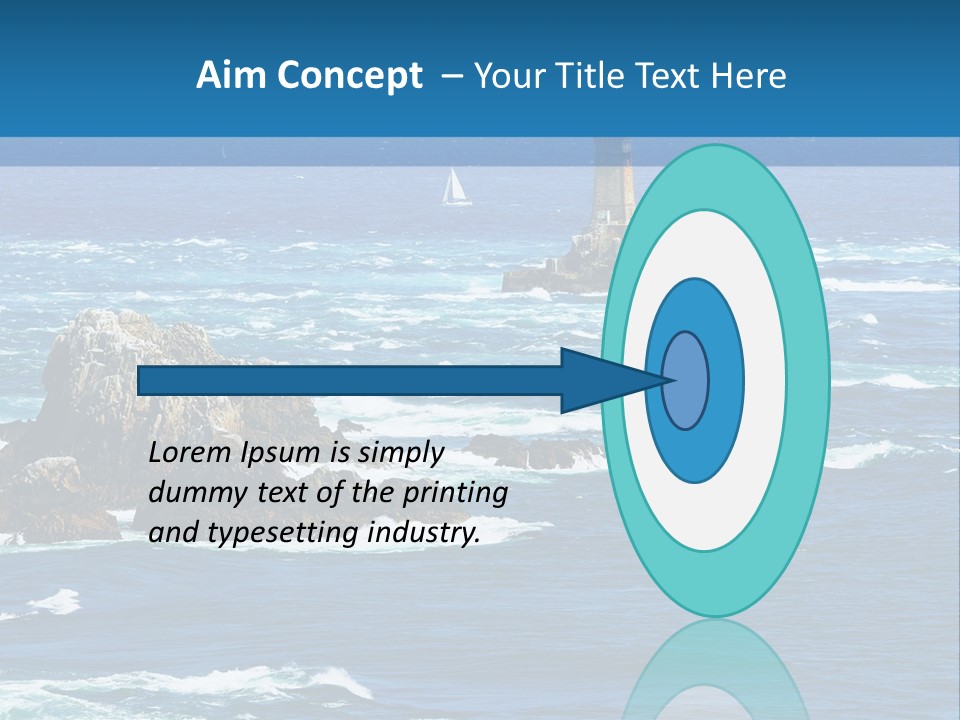 A Lighthouse In The Middle Of A Body Of Water PowerPoint Template