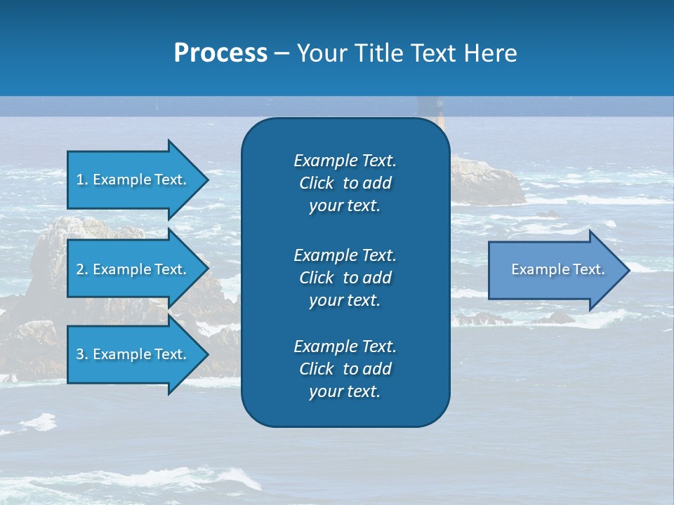 A Lighthouse In The Middle Of A Body Of Water PowerPoint Template