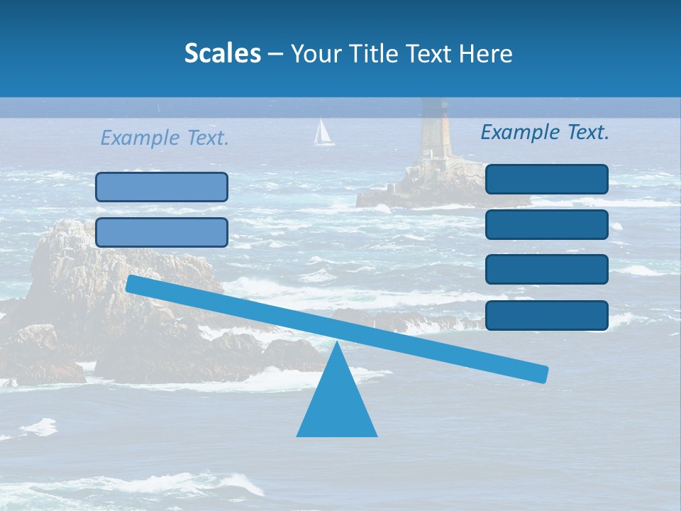 A Lighthouse In The Middle Of A Body Of Water PowerPoint Template
