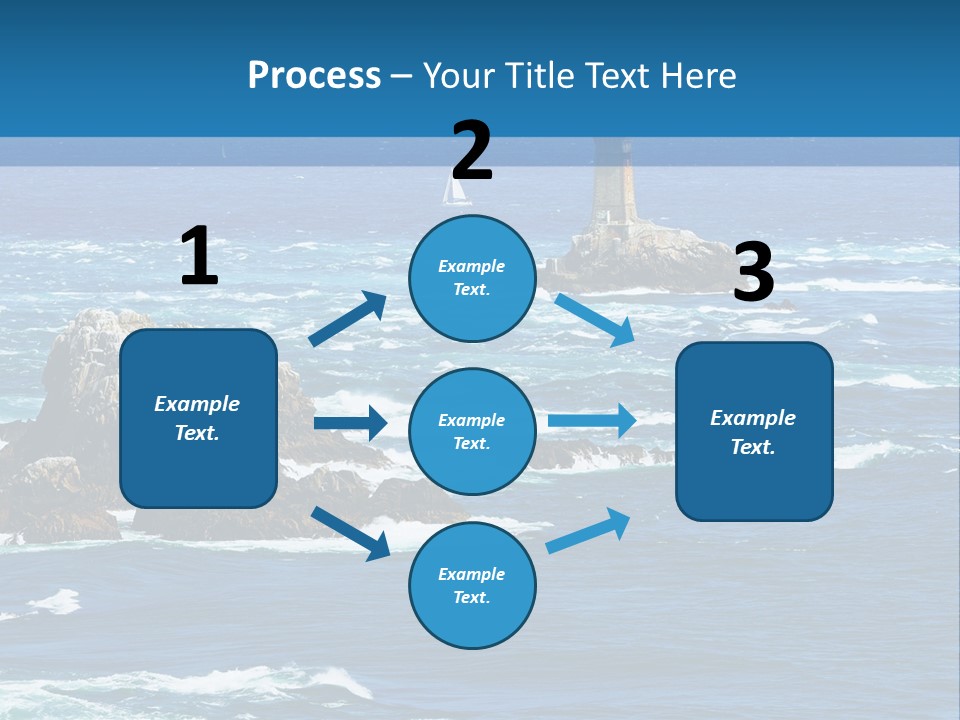 A Lighthouse In The Middle Of A Body Of Water PowerPoint Template