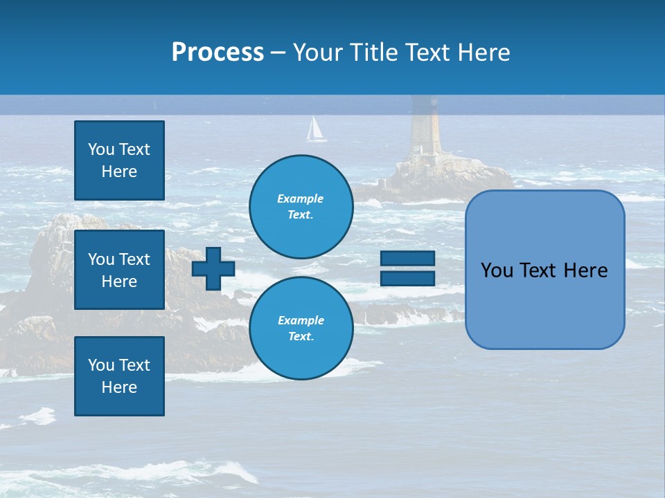 A Lighthouse In The Middle Of A Body Of Water PowerPoint Template