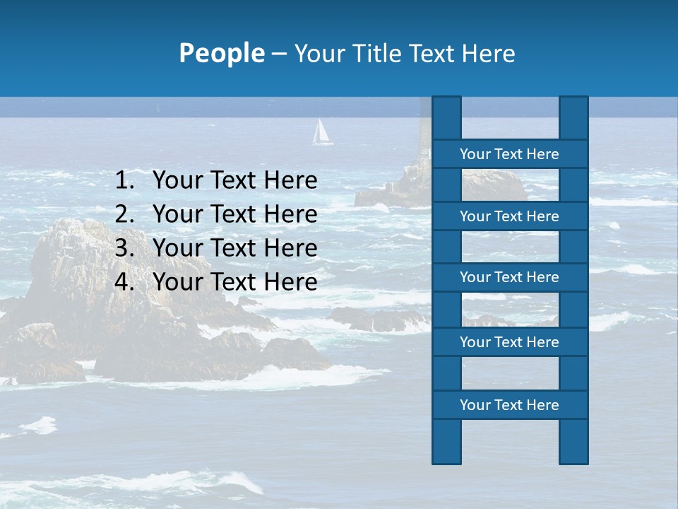 A Lighthouse In The Middle Of A Body Of Water PowerPoint Template