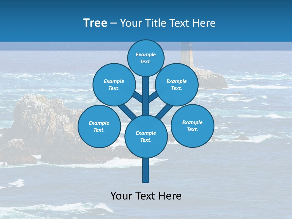 A Lighthouse In The Middle Of A Body Of Water PowerPoint Template