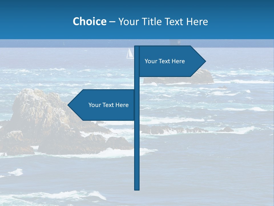 A Lighthouse In The Middle Of A Body Of Water PowerPoint Template