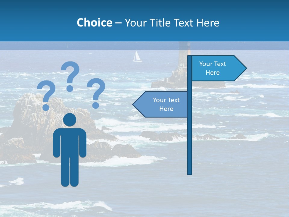 A Lighthouse In The Middle Of A Body Of Water PowerPoint Template