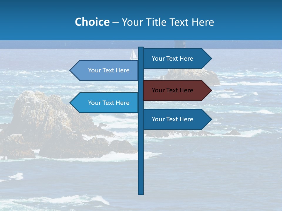 A Lighthouse In The Middle Of A Body Of Water PowerPoint Template