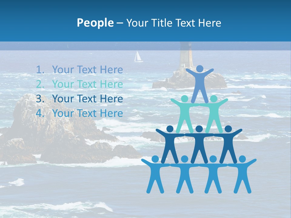 A Lighthouse In The Middle Of A Body Of Water PowerPoint Template