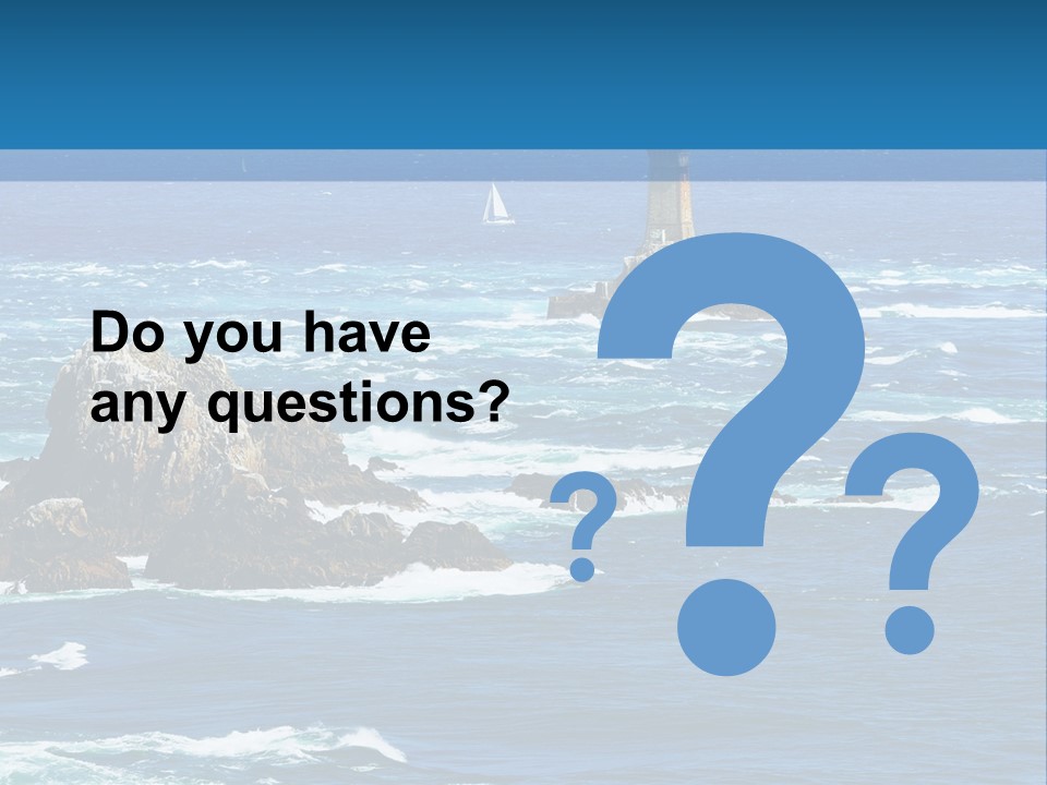A Lighthouse In The Middle Of A Body Of Water PowerPoint Template