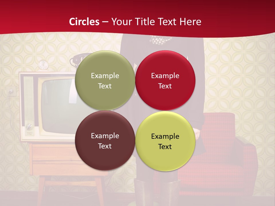 A Woman Standing In Front Of A Tv PowerPoint Template