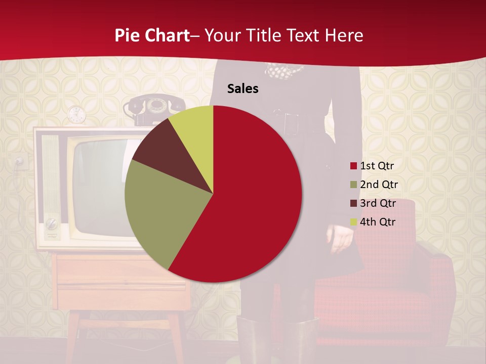 A Woman Standing In Front Of A Tv PowerPoint Template