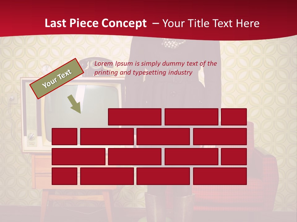 A Woman Standing In Front Of A Tv PowerPoint Template