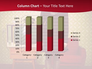 A Woman Standing In Front Of A Tv PowerPoint Template